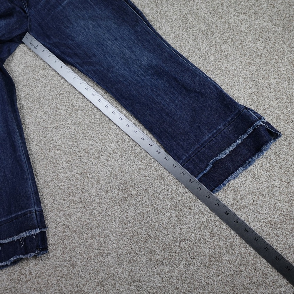 Democracy Ab Technology Mid-Rise Straight Frayed Hem Jeans Size 12 - Picture 8 of 9